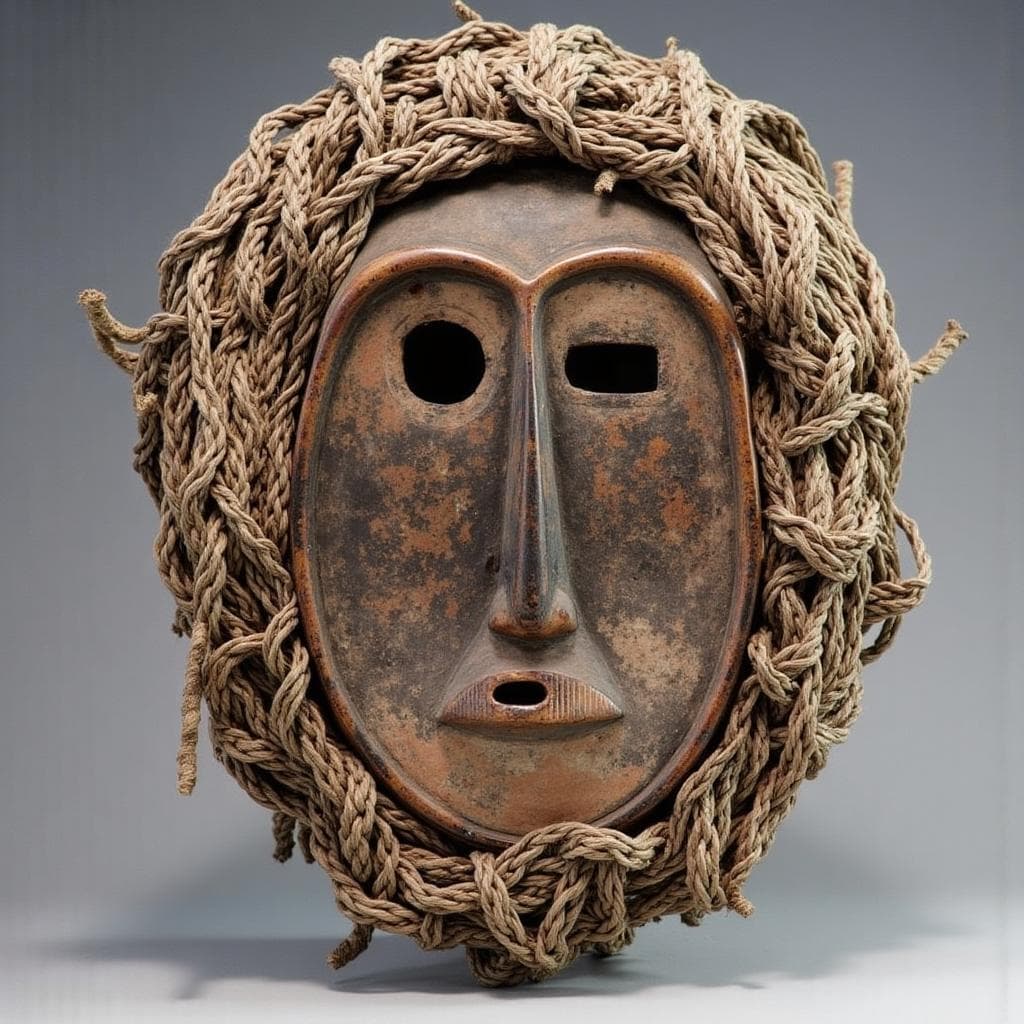 A realitisc african facemask with style of African mask