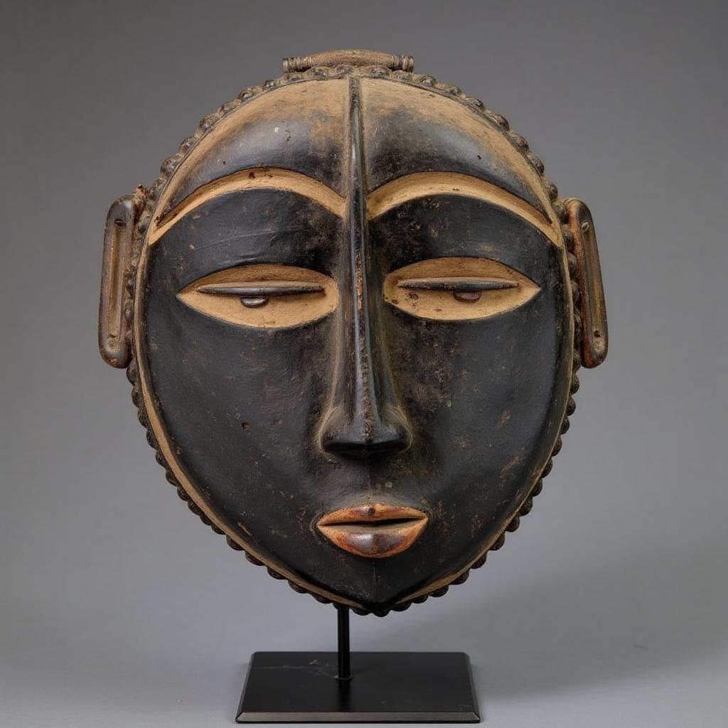 12k facemask with the style of African mask from Kongo peoples