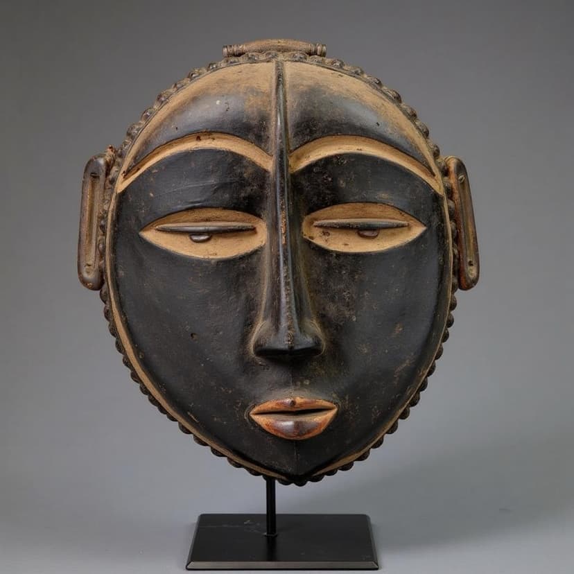 12k facemask with the style of African mask from Kongo peoples